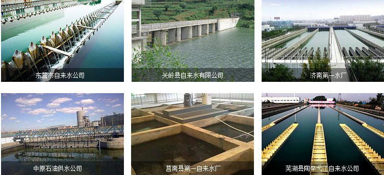 东营市自来水公司 关岭县自来水有限公司 济南第一水厂 中原石油供水公司 潍坊市第一自来水厂 芜湖县陶辛葛江自来水公司